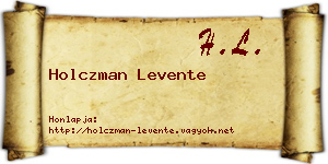 Holczman Levente névjegykártya