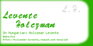 levente holczman business card